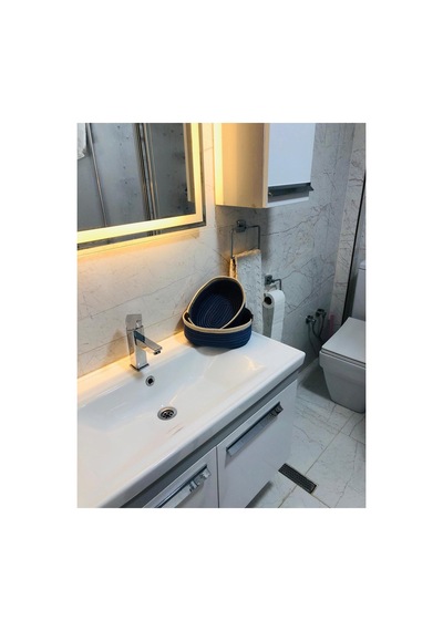 2 Li,organizer Sepet İndigo Krem İndigo Krem