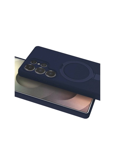 Samsung Galaxy Uyumlu S25 Ultra Regal Magsafe Standlı Kapak - Lacivert Evimdeyokyok