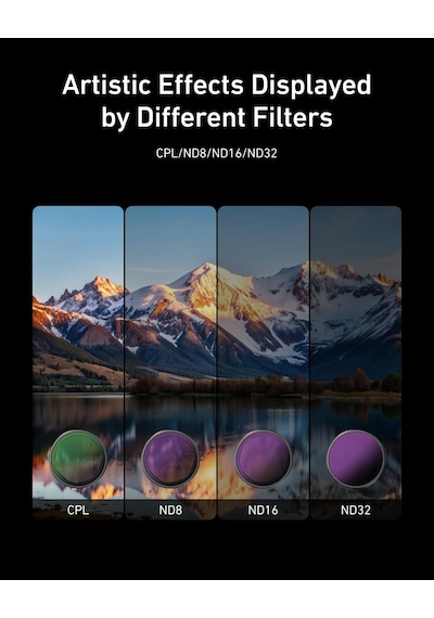 Telesın Djı Osmo Action 5 Pro/4/3, Xtra Edge/pro İçin Cpl Nd Filtresi