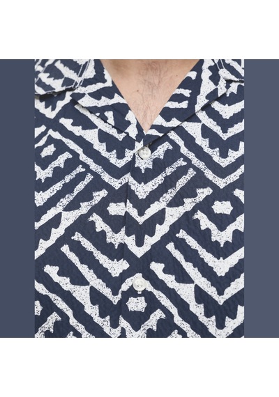 Jack & Jones Büyük Beden Resort Yaka Kisa Kollu Gömlek - Milo - 12290786 Sky Captain