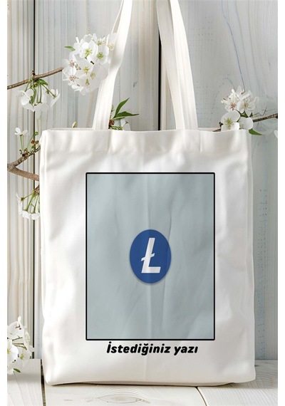 Art Hediye Lite Coin Core Baskılı Bez Çanta Omuz Çantası Kişiye Özel Desen 2 Çok Renkli