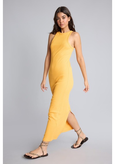 Defacto Bodycon Vücudu Saran Halter Yaka Ribana Kolsuz Turuncu Maxi Elbise H7119ax26smog43 Turuncu-og43 Defacto Bodycon Vücudu Saran Halter Yaka Ribana Kolsuz Turuncu Maxi Elbise H7119ax26smog43 Turuncu-og43