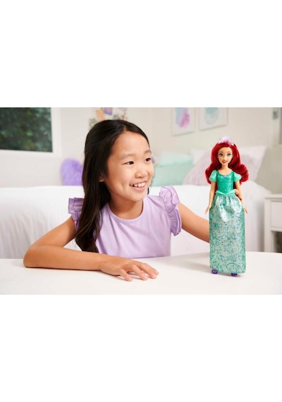 Ariel Model Bebek Kız Çocuklar İçin Parıltılı Kıyafet Ve Aksesuarlarla Disney Prenses