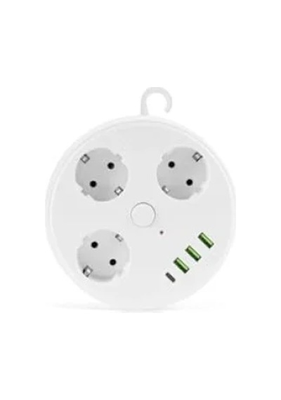 7 İn 1 Akım Korumalı Grup Priz - Anahtarlı Ve Usb Bağlantılı 0