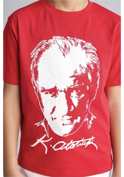 Defacto Atatürk Baskılı Kırmızı Erkek Çocuk T-shirt B6938a8/rd282