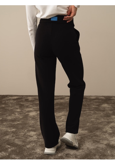 Xint Siyah Pamuk Dokulu Oversize Sweat Pantolon 470400