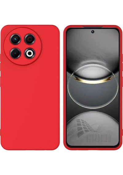 Tecno Spark 30 Pro Uyumlu Silikon Kılıf - Kamera Korumalı Esnek Pastel Renk Kapak - Kırmızı