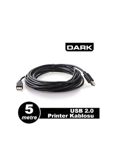 Dark Usb 2.0 5M Printer Ve Data Kablosu B-Tip DK CB USB2PRNL500