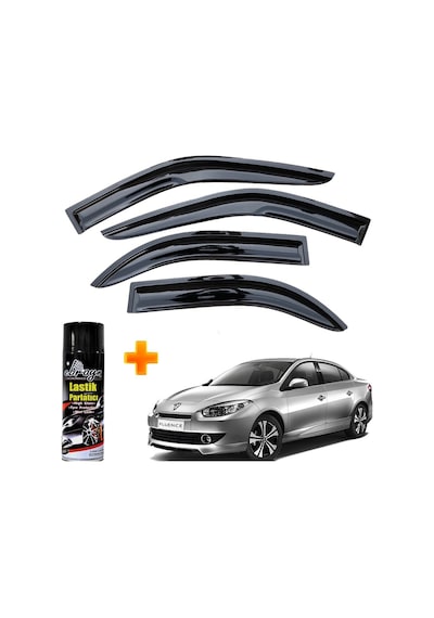Renault Fluence Mügen Cam Rüzgarlığı 2010 - 2020 Arası 4 Lü Takım +500ml Lastik Parlatıcı