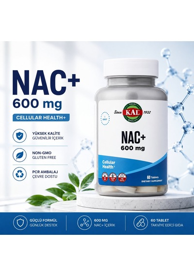 Kal, N.a.c+ N-acetyl-l-cysteine 600 Mg, 60 Tablets