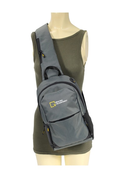 M 1005 Mega Bag Unisex Göğüs Çapraz Çanta, Body Bag Gri