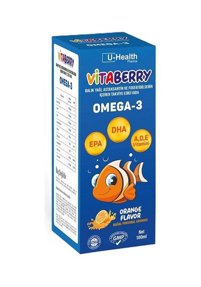 Vitaberry Omega 3 Portakal Aromalı Balık Yağı Şurubu 100ml