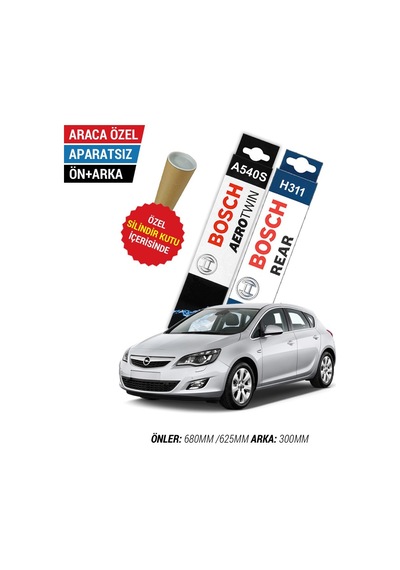 Bosch Aerotwin Opel Astra J Ön Arka Silecek Seti (2009-2015)