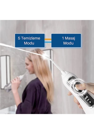 Waterpulse Kablosuz Pro V580 Water Flosser Taşınabilir Diş Fırçası 320 ML