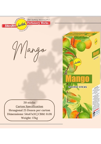 Hexagon Çubuk Tütsü Mango Ve 1 Adet Ahsap Tütsülük