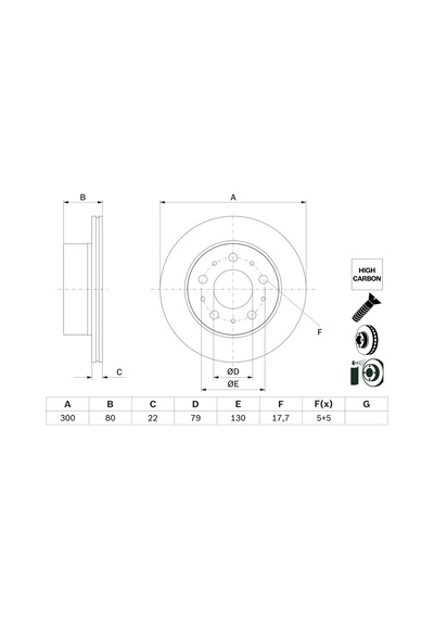 Fren Disk - Fiat Ducato - Bosch-0986479e02