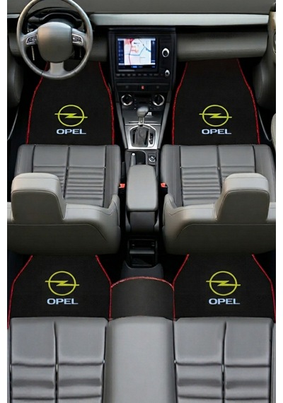 Opel Araç Oto Halı Paspas & Dijital Baskılı Sarı Boyun Yastığı & Opel Oto Aksesuar Seti