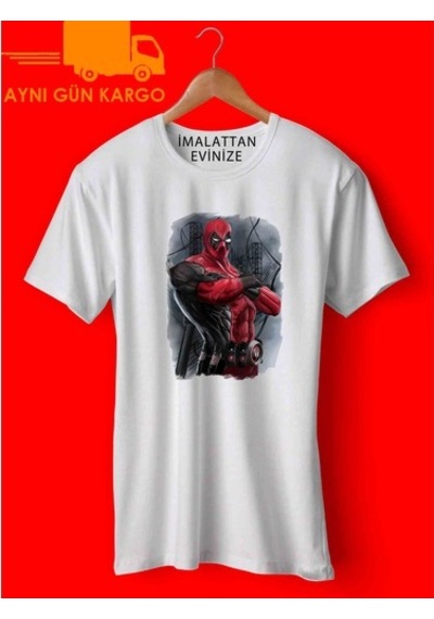 Deadpool Marvel Baskılı Tişört Tshirt Ücretsiz Kargo