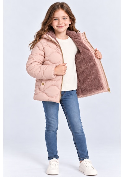 Ahengim Kız Çocuk Kapüşonlu Peluş Astarlı Şişme Mont Sıcak Tutan Rahat Kışlık Ceket Ak4278 Pudra Ahengim Kız Çocuk Kapüşonlu Peluş Astarlı Şişme Mont Sıcak Tutan Rahat Kışlık Ceket Ak4278 Pudra