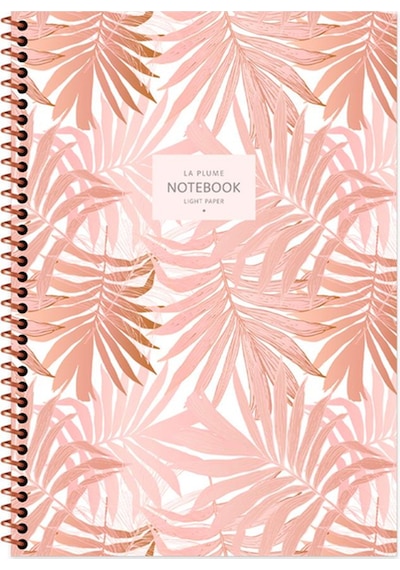 A6 Çizgili Defter La Plume Leaves Kahve