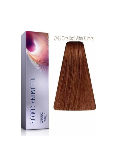 Wella İllumina Saç Boyası 7.43 Orta Kızıl Altın Kumral