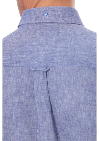 Slim Fit Uzun Kol Yaka Düğmeli Nefes Alan Keten Hediye Kutulu Erkek Gömlek Fs-004548 - Saks Mavi-3233 Slim Fit Uzun Kol Yaka Düğmeli Nefes Alan Keten Hediye Kutulu Erkek Gömlek Fs-004548 - Saks Mavi-3233