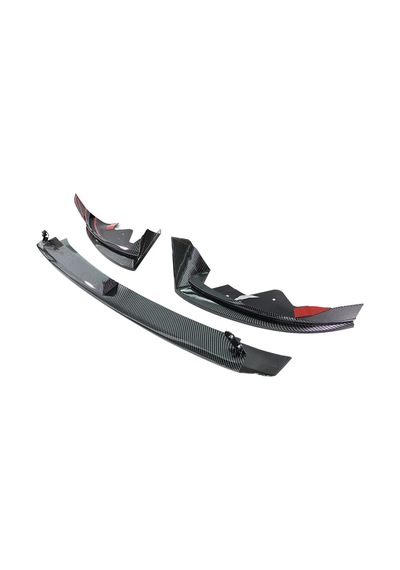 Red Lion Parts Tesla Model Y Juniper 2025+ Uyumlu Ön Tampon Lipi Parlak Karbon Fiber Görünüm
