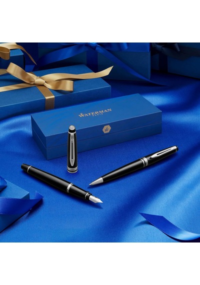 Waterman Expert Paslanmaz Çelik Krom Tasarımlı Tükenmez Kalem, Or Çok Renkli