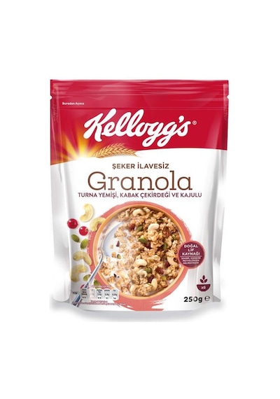 Kellogg's Şeker İlavesiz Turna Yemişi Kabak Çekirdeği ve Kajulu Granola 250 G