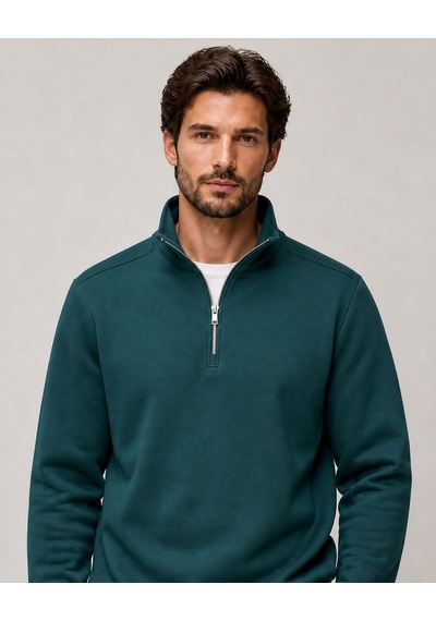 Redline Runi Basic Regular Fit Pamuklu Kışlık Sweatshirt Nefti