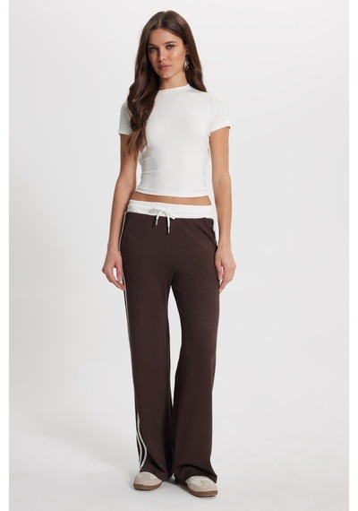 Tudors Kadın Slim Fit Dar Kesim Pamuklu Kısa Kollu Bisiklet Yaka Beyaz Tişört-50716