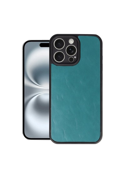 Apple iPhone Uyumlu - 16 Pro Max Kılıf Aras Deri Kapak - Açık Yeşil