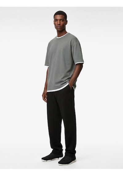 Koton Regular Fit Kısa Kollu Bisiklet Yaka Pamuklu Basic Tişört Yeşil 6sam10287mk