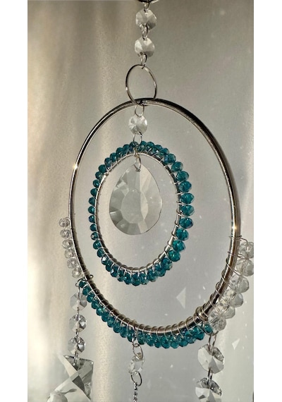 Lumiere Kristal Güneş Yakalayıcı , Kristal Dekor Kristal Obje Lüks Hediye Suncatcher , Raibow Tek Parça