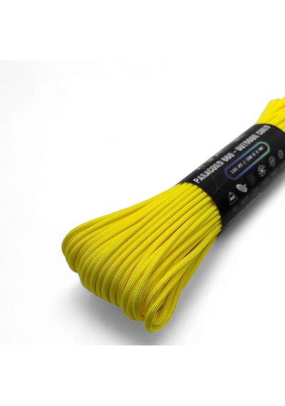 Polyester Paracord İp 4 Mm Sarı Renk 30 Metre