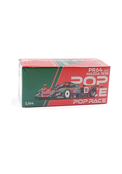 Pop Race 1:64 Mazda 787b Renown No.55 1991 Le Mans Winner Diecast Model Araba Pr64-301 Yeşil