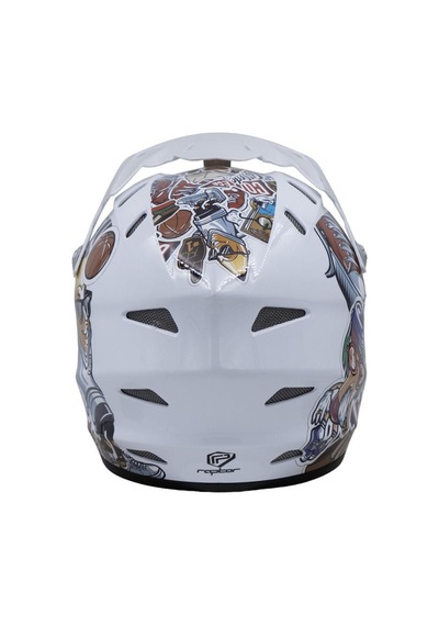 Raptor Gravıty Toxıc Mind Full Face Freeride Bisiklet Motosiklet Kaskı Small Beden Beyaz Renk