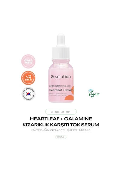 Kızarık Ve Sivilceli Ciltleri Anında Yatıştıran Tok Serum Heartleaf + Calamine Tok Serum