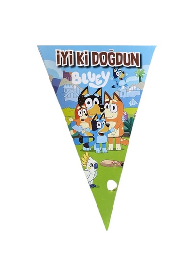 Bluey 24 Kişilik Doğum Günü Parti Malzemeleri Seti Eko Set Tabak Bardak Peçete Renkli Tüm Yaşlar