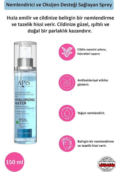 Apis Natural Hyaluronik Asit İçeren Mist 150 ML