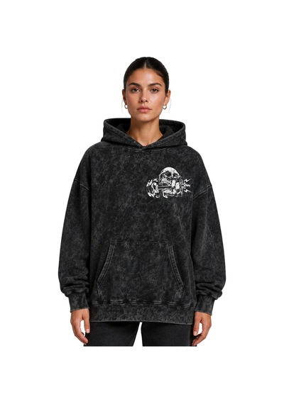 Sevbano Overcome The Pain Fitness Bodybuilding Baskılı Unisex Oversize Yı Siyah