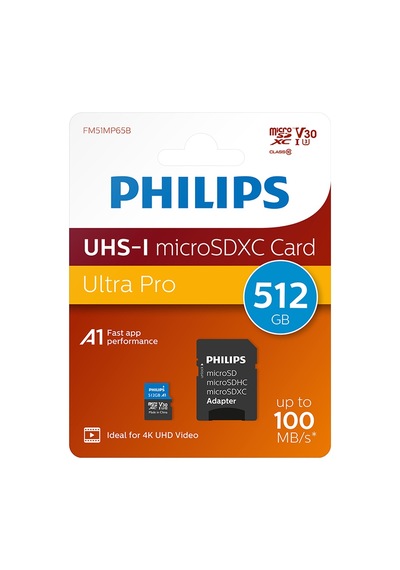 Phııps 512gb Mıcro Sdxc 100 Mb/s C10 Fm51mp65b/00