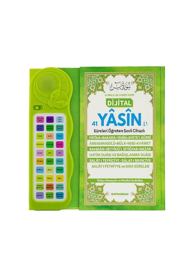 Sesli Yasini Şerif Ögreten Cihaz Sesli Yasin Kitaplı Yeşil