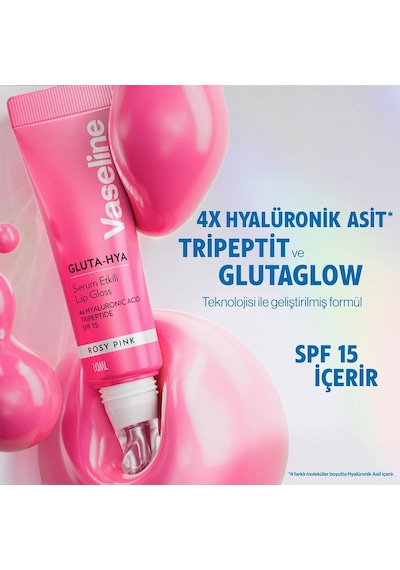 Gluta Hya Serum Etkili Lip Gloss Rosy Pink