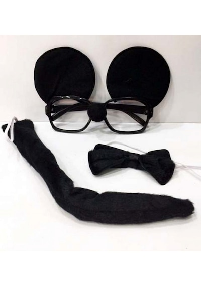 Techmrt Mickey Mouse Gözlüğü Papyonu Kuyruğu Seti