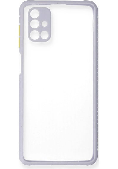 Gld-spt- Newface Samsung Uyumlu Galaxy M51 Kılıf Miami Şeffaf Silikon - Lila