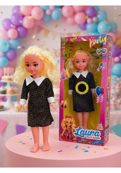 Laura Bebek 40cm Sesli İnteraktif Türkçe Konuşan Eklemleri Hareket Eden Şık Elbiseli Oyuncak Bebek 1