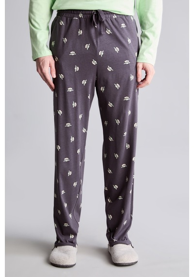 Defacto %100 Pamuk Star Wars-mandalorian Pijama Takımı Uzun Kollu Üst Uzun Alt F7497ax26augn693 Yeşil-gn693