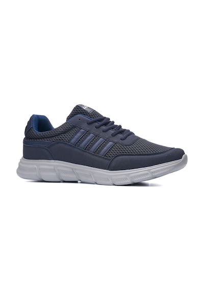 Günlük Erkek Sneaker Yetişkin Büyük Numara Spor Ayakkabı Fileli Bağcıklı Rahat Esnek 050 Lacivert
