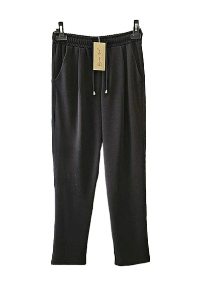 Ggmm Beli Lastikli Dabıl Kumaş Pantolon Siyah - 621259658 Siyah